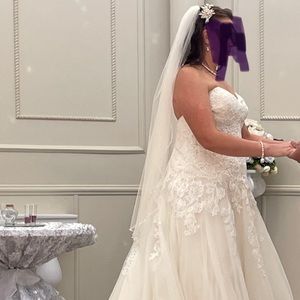 Wedding veil and matching hair piece